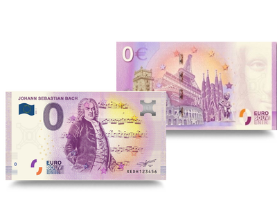Billet Souvenir 0 Euros «Jean Sébastien Bach»